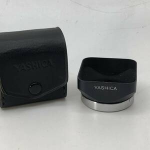 YASHICA　ヤシカ　角型メタル　レンズフード 革ケース　
