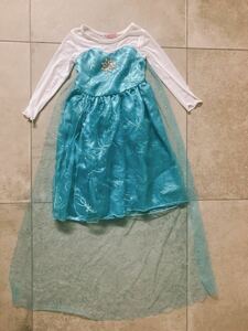 美品　アナと雪の女王 エルサ　ドレス　衣装　発表会　ハロウィン　仮装　ワンピース　110 サイズ
