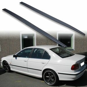 [FYRALIP]サイドスカート サイドエクステンション スポイラーフラップ BMW用 5シリーズ E39 セダン用 1996-2003 PU製 艶消し黒