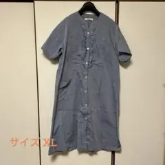 【中古】夏用マタニティパジャマ　半袖　前開き　上下セット　授乳口付き