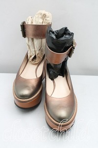 【USED】Vivienne Westwood プラットホームベルトパンプス ヴィヴィアンウエストウッド ビビアン38 ブロンズ H-24-03-10-020-sh-OD-ZH