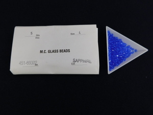 2909△未使用 チェコビーズ M.C.GLASS BEADS SAPPHIRE サファイア SUPERIOR CRYSTAL