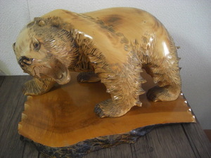 北海道発◆一仁刀◆木彫り熊◆全長約43センチ◆