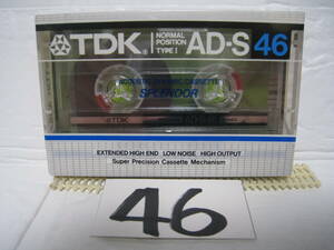 NO.46　未開封　TDK AD-S 46 TYPE-I　NORMAL ポジション カセットテープ