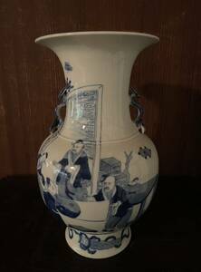 花瓶 清代 康熙年 青花 中国古玩 収蔵品