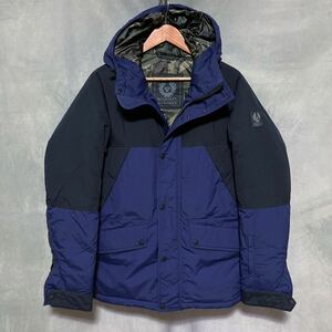 BELSTAFF × SOPHNET. ベルスタッフ×ソフネット MARTOCK HOODED DOWN JACKET ツートン ナイロン ダウン パーカー ジャケット size.48 (L)