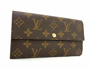 1円 ■新品同様■ LOUIS VUITTON ルイヴィトン M61734 モノグラム ポルトフォイユ サラ 二つ折り 長財布 ウォレット ブラウン系 AY1622