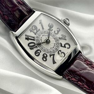 T661 分解整備・磨き済 FRANCK MULLER フランクミュラー トノーカーベックス 2251B QZ REL CD 1R ダイヤ文字盤 クォーツ 腕時計 箱付