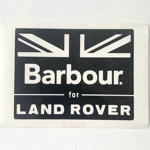 ステッカー　Barbour for LANDROVER ブラック　10cm×13cm