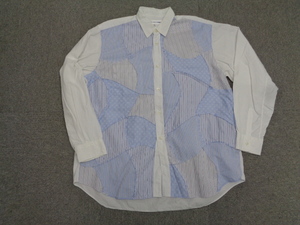  レア COMME des GARCONS SHIRT リバーシブルパッワークシャツ SIZE : M 袖WHITE