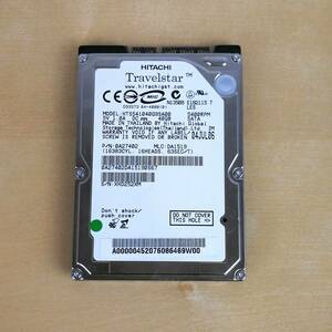 HITACHI 2.5" SATA HDD 40GB HTS541040G9SA00 中古