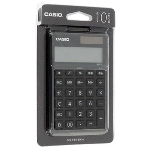 【ゆうパケット対応】CASIO デザイン電卓 NS-S10-BK ブラック [管理:1100044631]