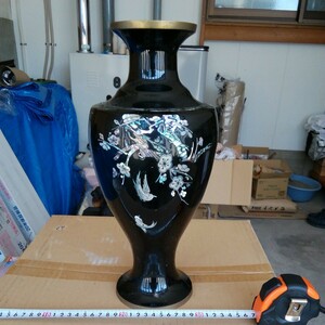 螺鈿 花瓶　壺　 置物　アンティーク　高さ36cm