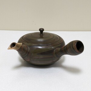 常滑焼 陶仙造 急須 マーブル模様 伝統工芸 煎茶道具 茶器 茶瓶 在銘 銘あり アンティーク コレクションにも