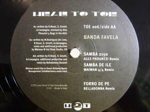 12inch BANDA FAVELA / Samba / Waiman Belladonna Alex Phountzi Remix / HEAD TO TOE 5枚以上で送料無料