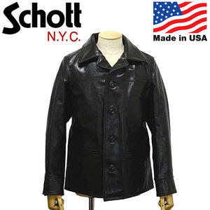 Schott (ショット) 3950095 7660 632US NEW CARCOAT ニューカーコート レザージャケット アメリカ製 09(10) BLACK 42