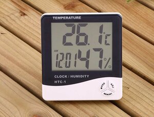 アラーム機能付き 卓上 マルチ 温湿度計 温度計 湿度計 時計 目覚まし 壁掛 置時計 掛け時計 多機能