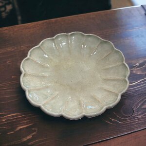 【FU10】美濃焼 花形 平皿 菊皿 取り皿 盛り皿 陶器 和食器 骨董品