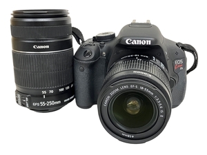 【動作保証】 Canon EOS Kiss X5 EF-S 18-55mm 1:3.5-5.6 IS II 55-250mm 1:4-5.6 IS II デジタル一眼レフカメラ キヤノン 中古 T8833844