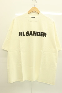 【中古】 JIL SANDER メンズTシャツ S 19AW コットン Tシャツ JIL SANDER S 白 ホワイト プリント