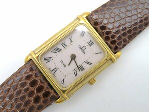 1円◆稼働◆ オメガ デビル シーシェルピンク クオーツ レディース 腕時計 K75901