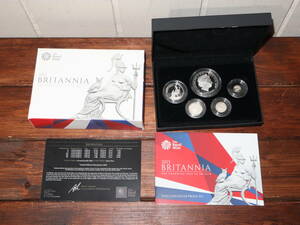 The Royal Mint　2013　BRITANNIA FIVE COIN SILVER PROOF SET / 銀貨　イギリス　UK プルーフ　セット　ブリタニア　ロイヤルミント