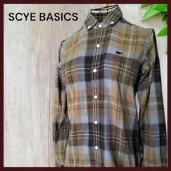 SCYE BASICS サイベーシックス ボタンダウンコットンシャツ チェック