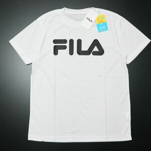 ●送料390円可能商品 フィラ FILA 新品 メンズ 吸水速乾 ドライ UVCUT スポーツ 半袖 Tシャツ 白 Lサイズ [412354-WT-L]一 三 弐★QWER