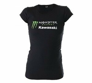 千円！POWER SPORTS APPAREL カワサキ モンスターエナジー 女性 Tシャツ T-Shirt Sサイズ #K118-2