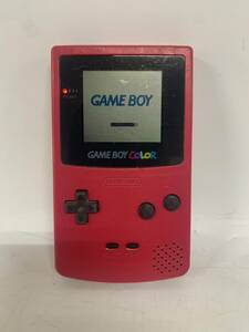【0517y Y3032】 Nintendo 任天堂 ゲームボーイカラー 本体 CGB-001 レッド 電池カバー無し