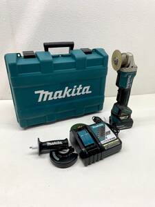 T-6　 makita マキタ 充電式ディスクグラインダ GA418D 18V / DC18RC 充電器 電動工具 ケース付き