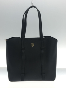 TOMMY HILFIGER◆ロゴトートバッグ/-/BLK