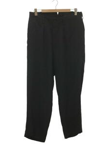 yohji yamamoto POUR HOMME◆ヨウジヤマモトプールオム/ボトム/2/レーヨン/ブラック/ストライプ/HE-P22-215