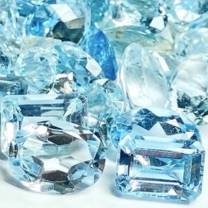 (天然アクアマリンおまとめ 50ct)m ルース 裸石 宝石 ジュエリー jewelry aquamarine ベリル K