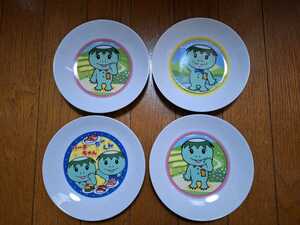 未使用 非売品 かっぱ寿司 キャラクター 陶器製 皿 4枚 パー子ちゃん カーくん レア プレート カッパ 河童