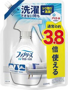 アルコール d.1220mL ファブリーズ W除菌+消臭スプレー 布用 無香料 アルコール成分入り 詰め替え 超BIG特大 122