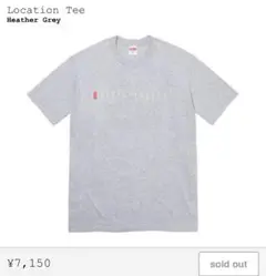 supreme Location Tee Lサイズ　Heather Grey