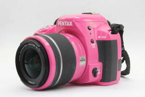 【返品保証】 ペンタックス Pentax K-50 ピンク smc PENTAX-DAL 18-55mm F3.5-5.6 AL WR デジタル一眼 ボディレンズセット v153
