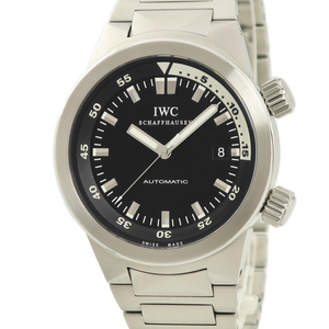 【3年保証】 IWC アクアタイマー オートマティック IW354805 黒 バー 回転式インナーベゼル 自動巻き メンズ 腕時計