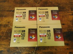 Panasonic/パナソニック LM-BE50P20 50GB 繰り返し録画 ブルーレイ（80枚セット）BD-RE DL 新品未開封品 ①【M0114】