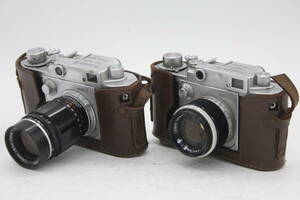 Y1210 ミノルタ Minolta-35 Model II キャノン Canon Lens 50mm F1.8 100mm F3.5 レンジファインダー ボディ2個・レンズ2個セット ジャンク
