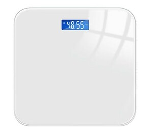 体重計 体重 デジタル 充電式 コンパクト かわいい おしゃれ 測定 高精度　メジャー付き（色：ホワイト）