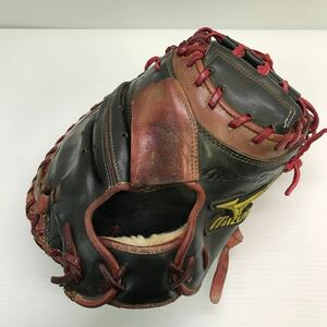 G-1110 ミズノmizuno ミズノプロ mizunopro 硬式 捕手用 キャッチャーミット グローブ グラブ 野球 中古品 刺繍入り 補修あり