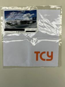 トヨタ　TCY メガネ拭き　レンズクリーナー　クロス　白　ホワイト　橙　オレンジ