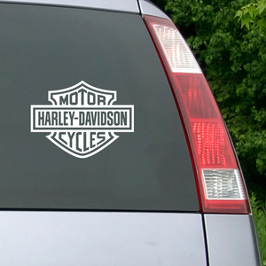 ハーレーダビットソン カッティングシール白2枚セット HARLEY-DAVIDSON アメリカン バイク ガレージ雑貨 