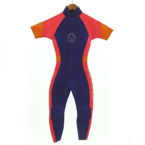 SURF CUSTOM WETSUITS ウエットスーツ 半袖 ロゴプリント パープル系 紫系 ピンク オレンジ レディース