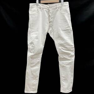 DSQUARED2 ディースクエアード White Tidy Biker jean ホワイト タイディー バイカー ジンズ デニム S74LB0171 サイズ48