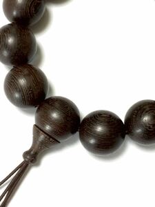 ♪即決【壽】直径19.5mm天然最高級アフリカ産鉄刀木数珠ブレス