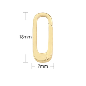 K18YG イエローゴールド 18K コネクティングパーツ バチカン パーツ 18金 楕円形 オーバル チェーン調整 アジャスター チャーム