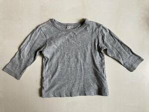 無印良品 毎日のこども服 オーガニックコットン長袖Tシャツ（ベビー）80 USED MUJI